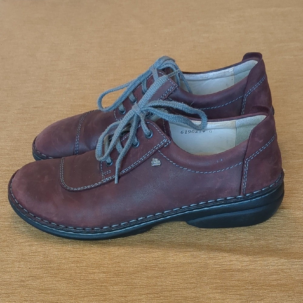 Finn Comfort Lexington Burgundy Leather Oxfords size 41